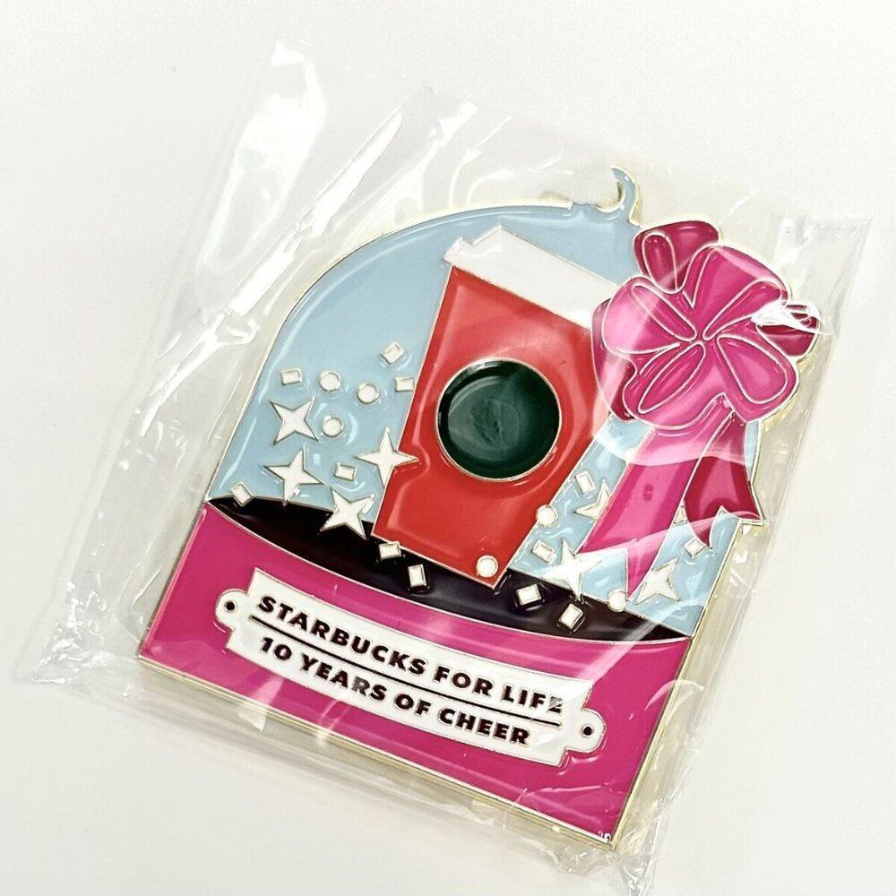 NEW Starbucks for Life Game 10 Years of Cheer Christmas Tree Ornament